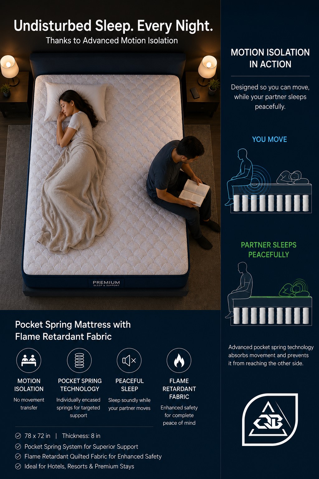 Pocket spring hotel mattress